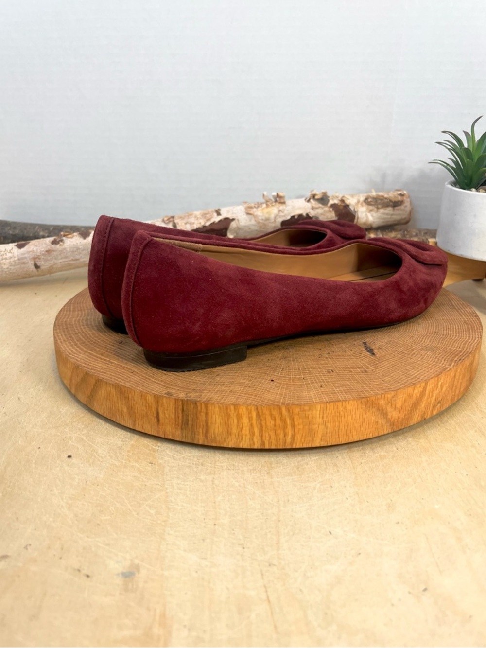 Vionic Amanda Red Suede Ballet Flat Buckle Arch Support Size 8 - Picture 9 of 15